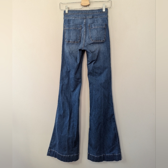 Abercrombie & Fitch Wide Leg Flare Trouser Jean High Rise 00R - Picture 7 of 10